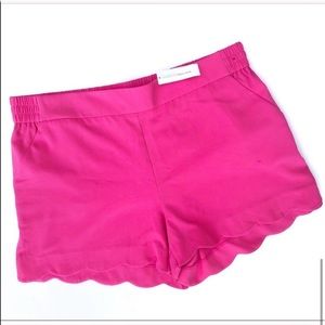 New York & Co. • pink scalloped hem dress shorts